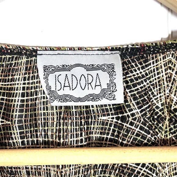 Women’s  Isadora Geometric Pattern 3/4 Sleeve V Neck Blouse Size 3X - Picture 4 of 6